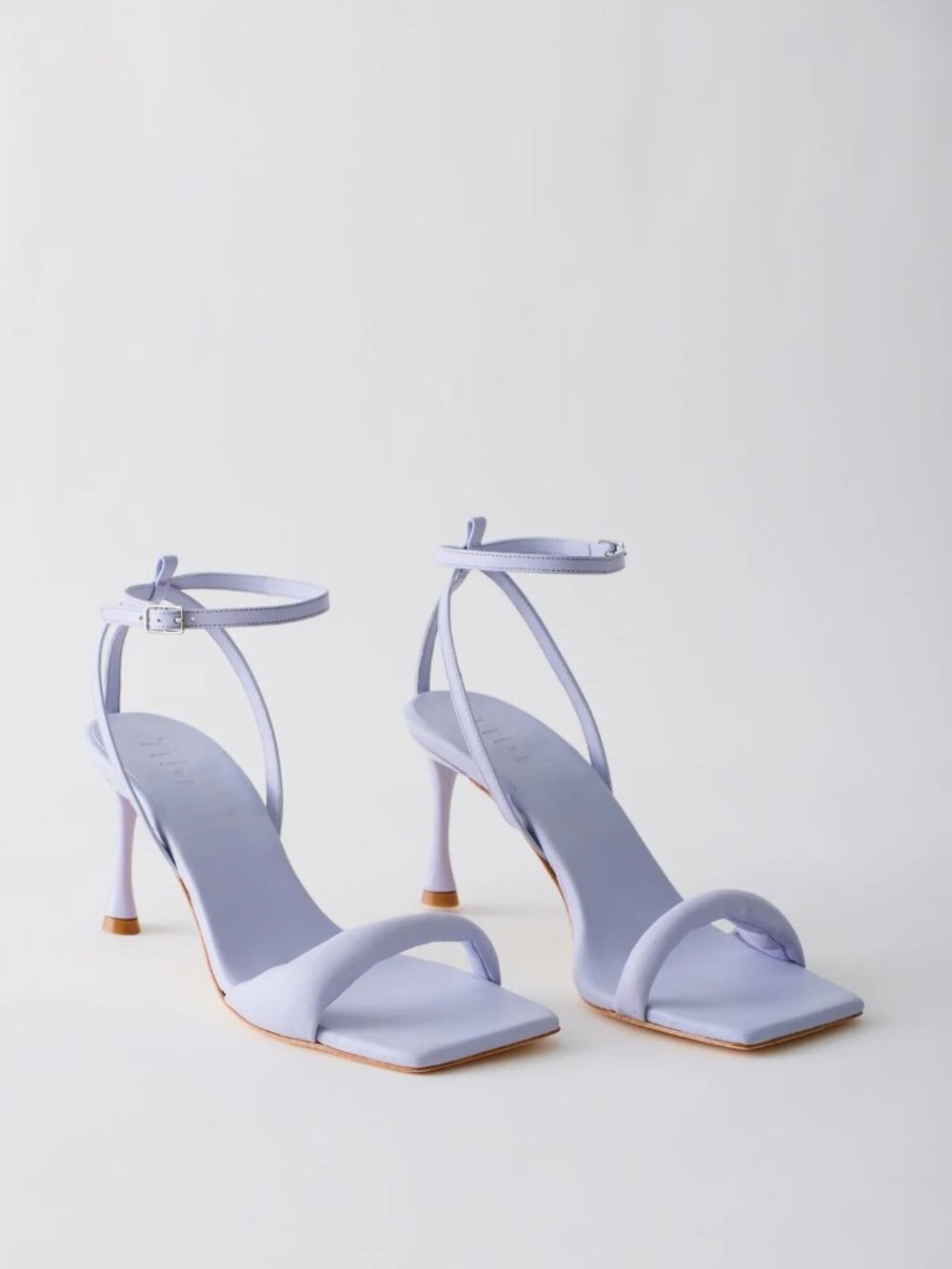 Tibi Hugh Sandal Lavender Nappa Leather Strappy Heels Sz 39.5 - Picture 1 of 8